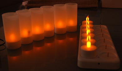 With flickering LED lights, they look just like real candles but without the dangerous open flame!